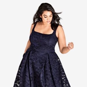 City Chic Jackie O Dress !! Size 20 - NAVY
